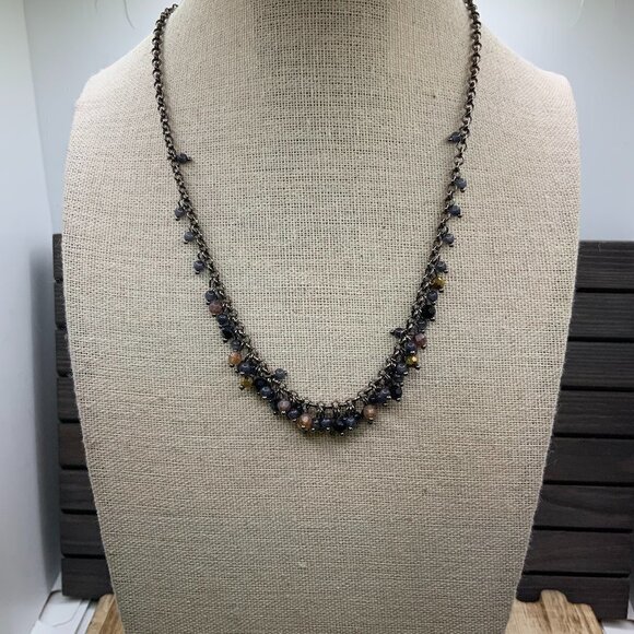Lia Sophia Multi Colored Beaded Dangling Necklace - Picture 2 of 8